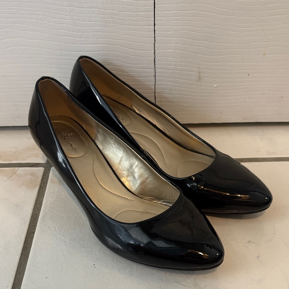 Wedge Black Work Shoes